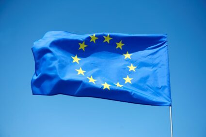 European Union Flag Blue Background Applia